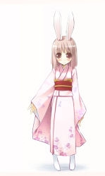 Rule 34 | animal ears, japanese clothes, jirou (chekoro), kimono, original, rabbit ears, solo, u-tan