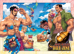 Rule 34 | 6+boys, absolum art, algae, alternate costume, armpit hair, armpit hair peek, bara, bare pectorals, beach, beard, bird, black hair, blonde hair, buggy the clown, charlotte katakuri, chips (food), cigar, cloud, cloudy sky, clown nose, cocktail, commentary, copyright name, crab, creatures (company), crocodile (one piece), cross, cross necklace, cup, curled horns, disembodied head, dracule mihawk, drinking glass, english commentary, facial hair, fish, food, game freak, gen 1 pokemon, giant, giant male, gol d. roger, green shirt, hair slicked back, hand wings, highres, holding head, hook hand, horns, injury, jewelry, kaidou (one piece), kinemon, large pectorals, long hair, magikarp, male focus, marco (one piece), mature male, monkey d. garp, multiple boys, muscular, muscular male, mustache, navel hair, necklace, nintendo, nipples, ocean, old, old man, one piece, open clothes, open mouth, pectorals, pink-tinted eyewear, pink hair, pokemon, removing eyewear, scar, scar on chest, scar on face, seagull, sengoku (one piece), severed head, shirt, short hair, shorts, sideburns, size difference, sky, smile, smoker (one piece), smoking, spiked hair, sunglasses, teeth, tinted eyewear, topless male, white hair, winged arms, wings