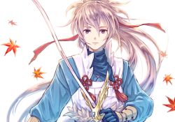 Rule 34 | 1boy, bow (weapon), fire emblem, fire emblem fates, holding, holding weapon, looking at viewer, male focus, nintendo, simple background, smile, solo, takumi (fire emblem), weapon, yoneko