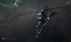 3d battlecruiser_(eve_online) carrier combat_ship_(eve_online) commentary company_logo company_name copyright_logo copyright_name dated droneboat_(eve_online) emblem eve_online flying from_side gallente_federation_(eve_online) glowing highres logo military_vehicle myrmidon_(eve_online) nebula no_humans outdoors realistic salvo_(willem_van_biljon) science_fiction sky space spacecraft star_(sky) starry_sky support_ship_(eve_online) thrusters vehicle_focus