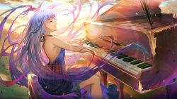 Rule 34 | 1girl, absurdly long hair, absurdres, backless dress, backless outfit, braid, closed mouth, commission, commissioner upload, desert, dress, closed eyes, fire emblem, fire emblem: the binding blade, fire emblem cipher, fire emblem heroes, french braid, full body, grand piano, highres, hood, huge filesize, instrument, long hair, music, nintendo, outdoors, petals, piano, piano bench, piano keys, playing instrument, playing piano, purple hair, side slit, sitting, smile, solo, sophia (fire emblem), usanekorin, very long hair