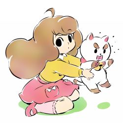 Rule 34 | 1girl, angry, bee (bee and puppycat), bee and puppycat, bell, black eyes, brown hair, cat, iesupa, jingle bell, puppycat