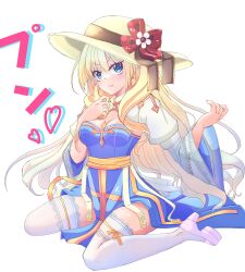 Rule 34 | 1girl, :t, absurdres, arch bishop (ragnarok online), blonde hair, blue dress, blue eyes, breasts, bright pupils, cleavage, closed mouth, dress, eyelashes, fingernails, full body, hat, high heels, highres, juliet sleeves, lace, lace legwear, lace thighhighs, long hair, long sleeves, medium breasts, nagifujisawa, pink footwear, puffy sleeves, ragnarok online, ribbon, sash, shoes, shrug (clothing), simple background, sitting, solo, sun hat, thighhighs, thighs, transparent background, tsurime, turtleneck, v-shaped eyebrows, very long hair, wariza, white pupils, white thighhighs, wide sleeves, yellow hat, yellow ribbon, yellow sash, zettai ryouiki
