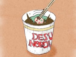 Rule 34 | 00s, asphyxiation, brown hair, bullying, chopsticks, crying, drowning, heterochromia, jissouseki, nissin cup noodle, no humans, rozen maiden, streaming tears, tears