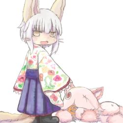 Rule 34 | 10s, 1other, artist request, furry, made in abyss, mitty (made in abyss), nanachi (made in abyss), other focus, rabbit, short hair, white hair