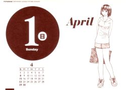 Rule 34 | 1girl, ayase fuuka, calendar, eyebrows, monochrome, red theme, solo, thick eyebrows, yotsubato!