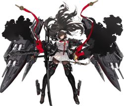Rule 34 | 1girl, azur lane, black coat, black footwear, black hair, black pantyhose, boots, bow, breasts, brown eyes, cannon, coat, dark takao (azur lane), dual wielding, expressionless, floating hair, full body, gloves, hair bow, hair over one eye, high collar, highres, holding, holding sword, holding weapon, jacket, katana, kishiyo, large breasts, long hair, looking at viewer, military, military uniform, miniskirt, official art, pantyhose, parted lips, pleated skirt, ponytail, ribbon, rigging, skirt, solo, standing, sword, thigh boots, thighhighs, torn clothes, torn legwear, transparent background, turret, uniform, unzipped, very long hair, weapon, white bow, white jacket, white skirt, wind