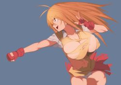 Rule 34 | absurdres, antenna hair, artist request, bad id, bad pixiv id, breasts, highres, ikkitousen, large breasts, solo, sonsaku hakufu, torn clothes