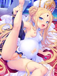 Rule 34 | abigail williams (fate), absurdres, anus, armpits, cleft of venus, fate/grand order, fate (series), highres, leg up, navel, open mouth, outie navel, pregnant, pregnant loli, pussy, toraishi 666