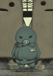 Rule 34 | id card, mask, military, military uniform, mother (game), mother 3, nintendo, pigmask, solo, standing, uniform