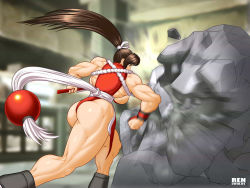 Rule 34 | ass, breasts, cosplay, extreme muscles, fatal fury, huge breasts, muscular, ren (tainca2000), shiranui mai, snk, the king of fighters