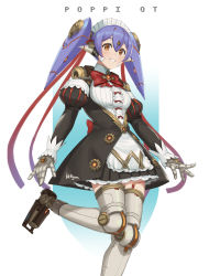 Rule 34 | 1girl, android, apron, fikkyun, frilled apron, frills, highres, joints, maid, maid apron, maid headdress, poppi (xenoblade), poppi qt (xenoblade), ribbon, robot ears, robot joints, solo, waist apron, white apron, xenoblade chronicles (series), xenoblade chronicles 2