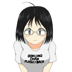 Rule 34 | 1girl, artist request, glasses, ookumo-chan flashback, short hair, solo, suzuki oya, tagme