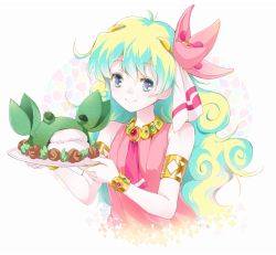 Rule 34 | + +, 00s, 1girl, armlet, bad id, bad pixiv id, bracelet, crab, cross-shaped pupils, flower, food, food art, gold trim, hair flower, hair ornament, holding, jewelry, long hair, lots of jewelry, multicolored hair, nia teppelin, smile, solo, symbol-shaped pupils, tengen toppa gurren lagann, two-tone hair, yatomi