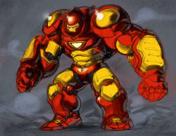 Rule 34 | 1boy, armor, bad id, bad pixiv id, hulkbuster, iron man, male focus, marvel, power armor, sketch, solo, spacezin, tony stark