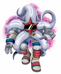Rule 34 | digimon, gloves, highres, mask, original, simple background, starfish, starmon, tentacles, white background