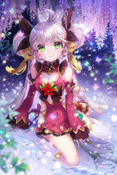 Rule 34 | 1girl, ahoge, apple caramel, between legs, blush, bow, brown bow, brown ribbon, bug, butterfly, character request, closed mouth, covered navel, detached sleeves, double bun, dress, flower, green eyes, hair between eyes, hair bun, hair ornament, hair ribbon, hand between legs, highres, houchi shoujo, insect, kneehighs, long hair, long sleeves, mole, mole under eye, pink flower, red dress, red flower, red sleeves, renpa (houchi shoujo), ribbon, side bun, silver hair, single kneehigh, single sock, single thighhigh, sitting, sleeveless, sleeveless dress, sleeves past wrists, smile, socks, solo, thighhighs, very long hair, water drop, white socks, wide sleeves