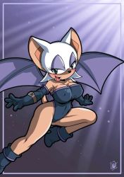 Rule 34 | blush, breasts, cleavage, furry, rouge the bat, smile, sonic (series), tagme, wings