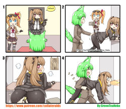 Rule 34 | &gt; &lt;, 3girls, 4koma, :3, :d, ^^^, absurdres, anal, anal object insertion, animal ears, ass, bad id, bad pixiv id, blonde hair, blue eyes, blush, brown hair, bullet, cat ears, character request, comic, commander (girls&#039; frontline), commentary, dollar sign, drooling, erect!, erection, fingerless gloves, fire, futanari, girls&#039; frontline, gloves, greenteaneko, greenteaneko-chan, headset, heavy breathing, highres, hood, hooded jacket, jacket, kalina (girls&#039; frontline), long hair, money-shaped pupils, monster girl, multiple girls, object insertion, open mouth, pantyhose, penis, pink eyes, scar, scar across eye, scar on face, shooting range, short hair, silent comic, smile, sparkle, square 4koma, sunglasses, symbol-shaped pupils, twintails, ump9 (girls&#039; frontline), unzipped, xd