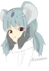 Rule 34 | 10s, blue eyes, character check, fur collar, gloves, grey hair, hands on another&#039;s face, highres, kaban (kemono friends), kemono friends, koala (kemono friends), koala ears, multicolored hair, partially colored, pikunoma, short hair, twintails, upper body