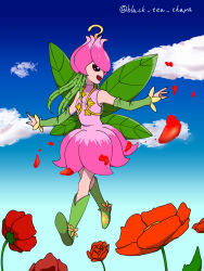 Rule 34 | digimon, digimon (creature), fairy, flower, highres, lilimon, monster girl, nail polish, petals, plant, plant girl