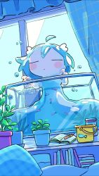 Rule 34 | 1girl, 1nupool, animated, fish tank, highres, plant, solo, tagme, water, video, window