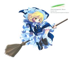 Rule 34 | 1girl, absurdres, blonde hair, broom, female focus, hat, highres, kirisame marisa, pop, short hair, simple background, solo, touhou, white background, witch, witch hat, yellow eyes