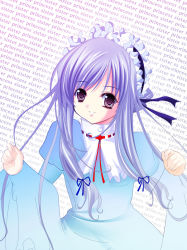 Rule 34 | 00s, aria (sister princess), bad id, bad pixiv id, blue hair, dress, frills, long hair, okazaki mitsuki, purple eyes, sister princess, solo, wall of text