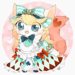 Rule 34 | alice (cat busters), artist request, blonde hair, blue eyes, cat, cat busters, furry, hair ribbon, ribbon