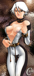 Rule 34 | breasts, christie (doa), cum (artist), dead or alive, large breasts, skin tight, tecmo, white hair