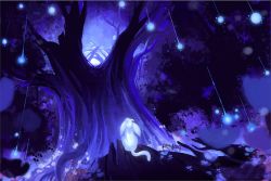 Rule 34 | 1other, branch, kintheartist, leaf, looking up, nature, ori (ori and the blind forest), ori and the blind forest, signature, sitting, solo, tree