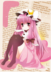 Rule 34 | 1girl, catbell, female focus, full body, hat, long hair, patchouli knowledge, purple eyes, purple hair, sitting, solo, thighhighs, touhou