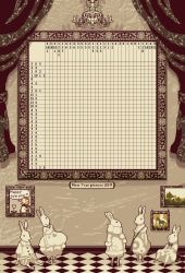 Rule 34 | 10s, 2011, collet, english text, highres, new year, no humans, picross, pixel art, puzzle, rabbit, too many, too many rabbits