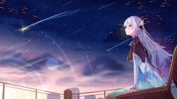 Rule 34 | firefly (honkai: star rail), honkai: star rail, honkai (series), sitting, sky, white hair