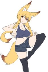 Rule 34 | 1girl, absurdres, animal ears, fox ears, fox girl, fox tail, highres, original, otinyanko, solo, tail, white background