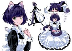 Rule 34 | animal ears, cat ears, cat girl, cat tail, highres, maid, mouse (animal), snegovski, tail
