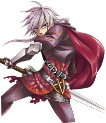 Rule 34 | 1boy, armor, cape, male focus, silver hair, solo, sword, valkyrie profile: covenant of the plume, valkyrie profile (series), weapon, wylfred
