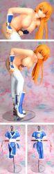 Rule 34 | 1girl, dead or alive, figure, highres, kasumi (doa), long image, multiple views, nipples, nude, pelvic curtain, photo (medium), tall image, tecmo, thighhighs, undressing