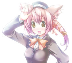 Rule 34 | 1girl, animal ears, cat ears, cat tail, fang, kashi, original, simple background, solo, tail