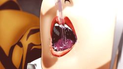 Rule 34 | 10s, 1girl, animated, animated gif, anime screenshot, drinking, female focus, lipstick, makeup, open mouth, prison school, red lips, screencap, shiraki meiko, solo, swallowing, water