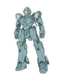 Rule 34 | absurdres, clenched hands, gm custom, gundam, gundam 0083, highres, ishiyumi, looking ahead, mecha, mobile suit, no humans, original, redesign, robot, science fiction, solo, standing, white background