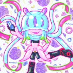 Rule 34 | digimon, highres, jellyfish, jellyfish girl, monster girl, tentacle hair, tentacles, teslajellymon