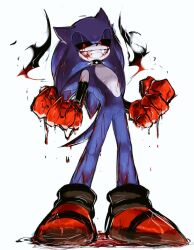 Rule 34 | blood, blood on clothes, blood on face, blue fur, furry, furry male, gloves, hedgehog, hedgehog boy, hedgehog ears, hedgehog tail, quill, shoes, sonic.exe, sonic (series), sonic the hedgehog, spiked hair, usa37107692
