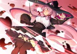 Rule 34 | 1girl, absurdres, animal ear fluff, animal ears, black dress, black hat, black thighhighs, breasts, candy, cat ears, cat girl, cat tail, chocolate, chocolate heart, dress, ears through headwear, food, hair ribbon, hat, heart, highres, holding, holding wand, indie virtual youtuber, key, long hair, long sleeves, looking to the side, medium breasts, meika ruka, pink hair, ribbon, smile, tail, thighhighs, twintails, very long hair, virtual youtuber, wand, wide sleeves, witch hat, zareshima