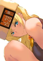 Rule 34 | 1girl, ashiomi masato, blonde hair, blue eyes, closed mouth, guilty gear, guilty gear strive, hat, long hair, looking at viewer, millia rage, simple background, smile, solo, white background