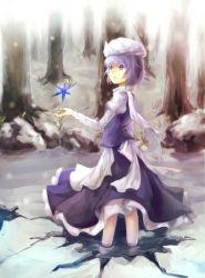 Rule 34 | 1girl, bad id, bad pixiv id, female focus, hat, highres, ice, letty whiterock, rifsom, short hair, snow, solo, touhou, water