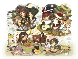 Rule 34 | &gt; &lt;, 10s, 6+girls, abukuma (kancolle), admiral (kancolle), ahoge, animal ears, antennae, black hair, blonde hair, blush, broom, brown hair, chikuma (kancolle), christmas tree, closed eyes, cooking, crt, eyepatch, failure penguin, fake beard, fake facial hair, flying sweatdrops, full moon, gift, grey eyes, happy, head scarf, heart, heater, indoors, japanese macaque, kagami mochi, kantai collection, kazami miki, kettle, kiso (kancolle), kitakami (kancolle), kneading, kneeling, kotatsu, kuma (kancolle), kumano (kancolle), long hair, looking at viewer, lying, macaque, mikuma (kancolle), miss cloud, monkey, moon, morino (t morino), multiple girls, musical note, naka (kancolle), night, on floor, on stomach, onsen, ooi (kancolle), open mouth, outdoors, playing games, ponytail, pot, purple hair, rolling pin, santa costume, short hair, simple background, smile, socks, star (sky), steam, stove, table, tama (kancolle), television, torpedo, twintails, white background, wooden floor
