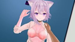 Rule 34 | 1boy, 1girl, 3d, ahoge, animal ears, animated, ass, bed, blush, bottomless, bouncing breasts, bra, bra lift, breasts, cat ears, cat girl, cat tail, censored, cleft of venus, closed eyes, closed mouth, clothed female nude male, collar, collarbone, condom, doggystyle, dress shirt, erection, feet, fellatio, full nelson, grabbing, grabbing another&#039;s breast, hair between eyes, hetero, hololive, indoors, looking at viewer, lying, missionary, mosaic censoring, multiple views, nekomata okayu, nipples, nude, on back, open clothes, open mouth, open shirt, oral, panties around leg, penis, pov, purple eyes, purple hair, push down, pushing, pussy, reverse suspended congress, robin00, sex, sex from behind, shirt, smile, sound, standing, standing sex, tail, underwear, video, virtual youtuber