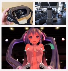 Rule 34 | 1girl, 3d, animated, animated gif, artificial vagina, augmented reality, bouncing breasts, breasts, camera, girl on top, goggles, hatsune miku, headset, long hair, looking at viewer, medium breasts, mikumikudance (medium), necktie, oculus, photo (medium), pov, purple eyes, purple hair, sex toy, twintails, very long hair, vocaloid