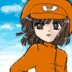 Rule 34 | 1990s (style), akazukin chacha, android, hat, itimatsu, lowres, open mouth, wind